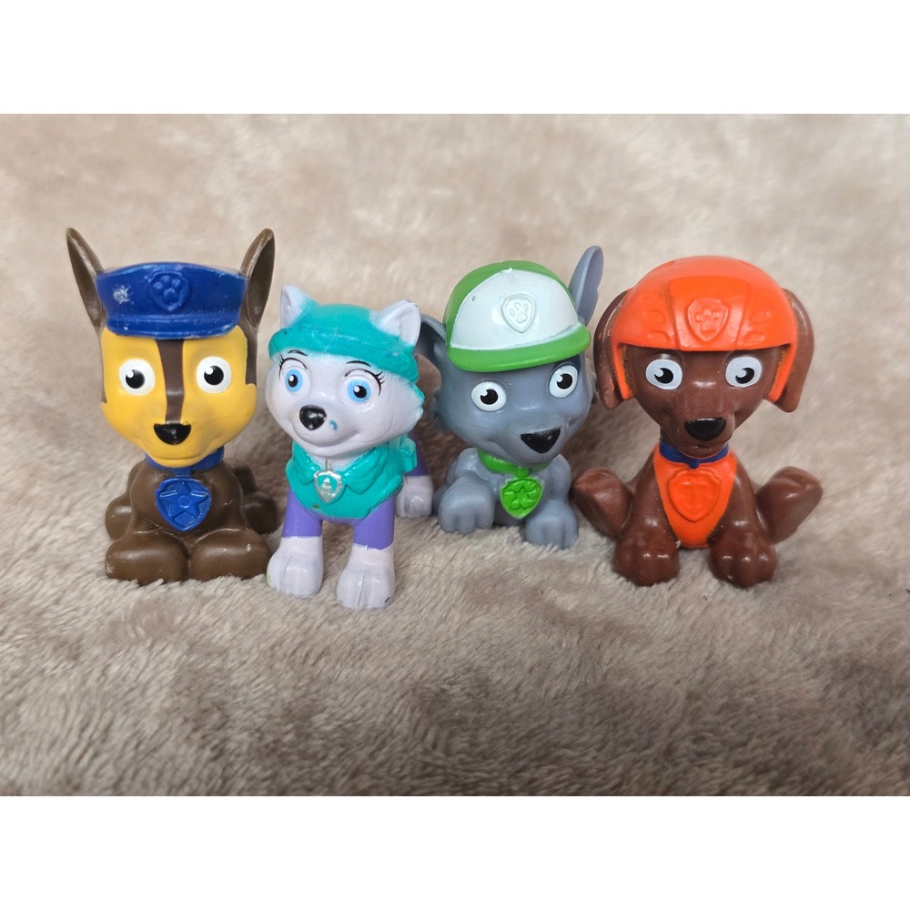 Paw Patrol Mini Toy Figure Lot Chase Zuma Rocky Everest Mighty Pups 9pc